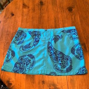 Mysterioso Blue Athletic Swim Skirt Size XL w/ Paisleys